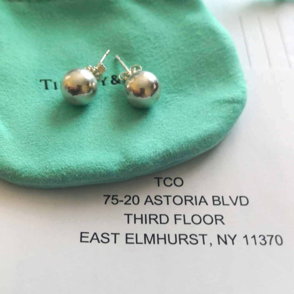 .Tiffany &Co Tiffany HardWear❣️💕❤️💜 Silver Earrings.925.5- mm